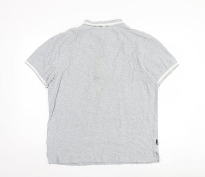 Cycology Men's Grey Polo L 1/4 Zip Cycling Shirt