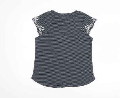 Womens UK Size 12 Bonmarché Blue Basic T-Shirt