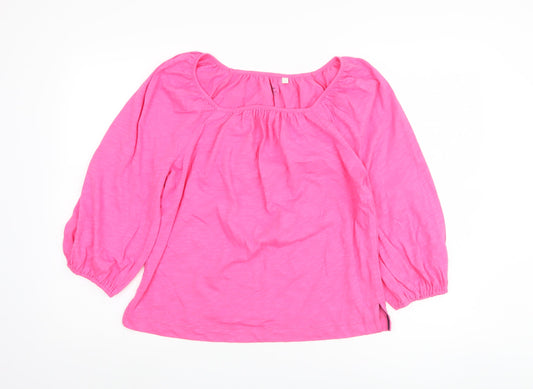 Boden Women's Pink Blouse, Size S, 3/4 Balloon Sleeve