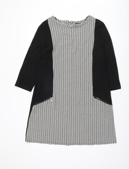 Debenhams Women's Black Geometric Dress, Size 18
