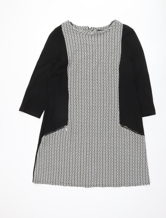 Debenhams Women's Black Geometric Dress, Size 18