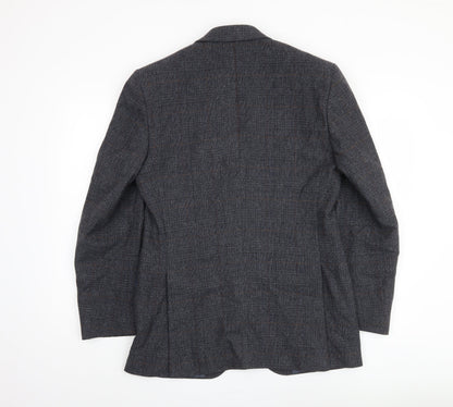 Marks and Spencer Men Blue Check Blazer M 38