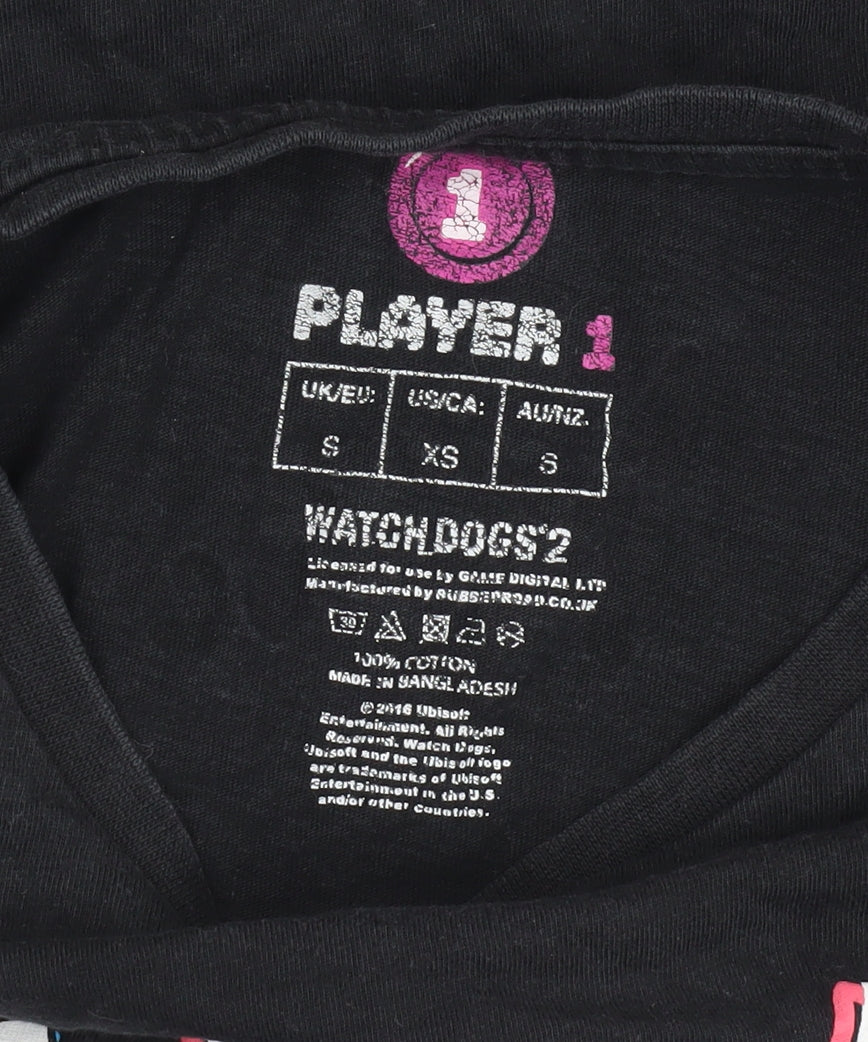 Player 1 Black Watchdogs 2 T-Shirt Small