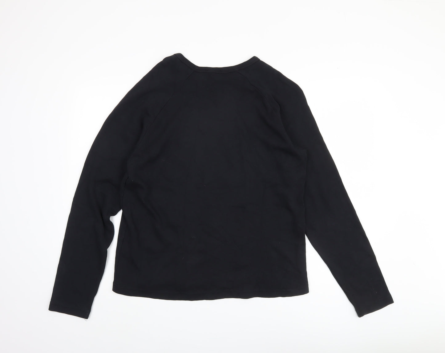 Womens UK Size L River Island Black Basic T-Shirt