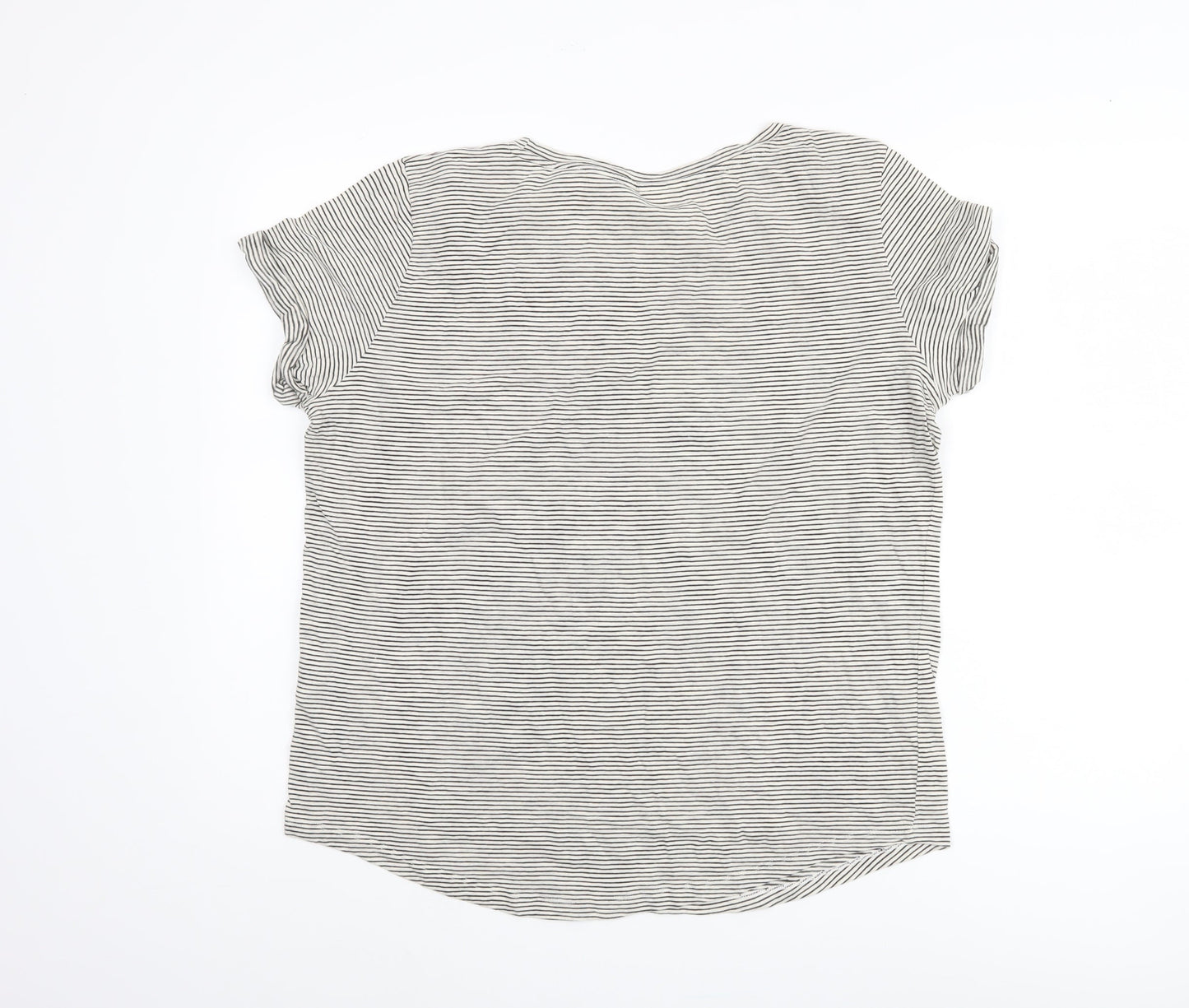 Womens UK Size 12 H&M Black Basic T-Shirt