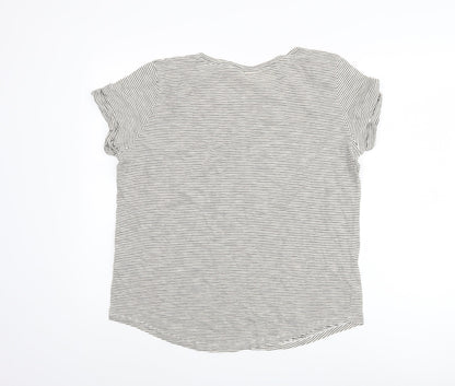 Womens UK Size 12 H&M Black Basic T-Shirt