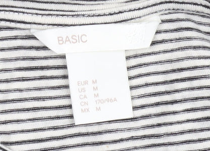 Womens UK Size 12 H&M Black Basic T-Shirt