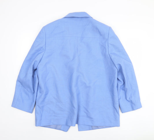 EWM Women's Blue Blazer 16 Regular Notch Lapel