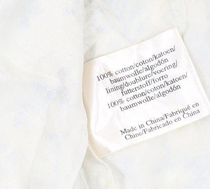 Laura Ashley Women's Ivory A-Line Floral Skirt Size 8