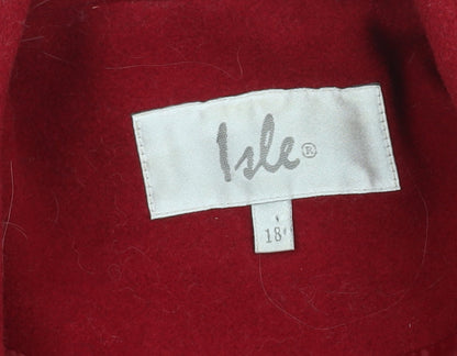 Womens UK Size 18 Isle Red Basic Jacket