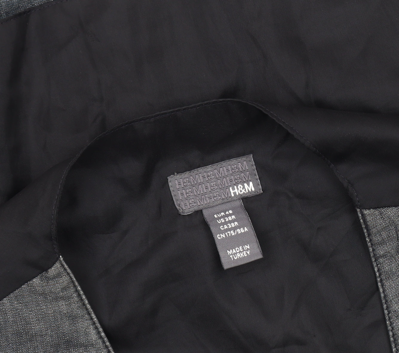 Mens UK Size 38 H&M Regular Grey Suit Waistcoat