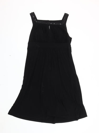 Sangria Women's Black Sleeveless Square Neck Dress - Size 12