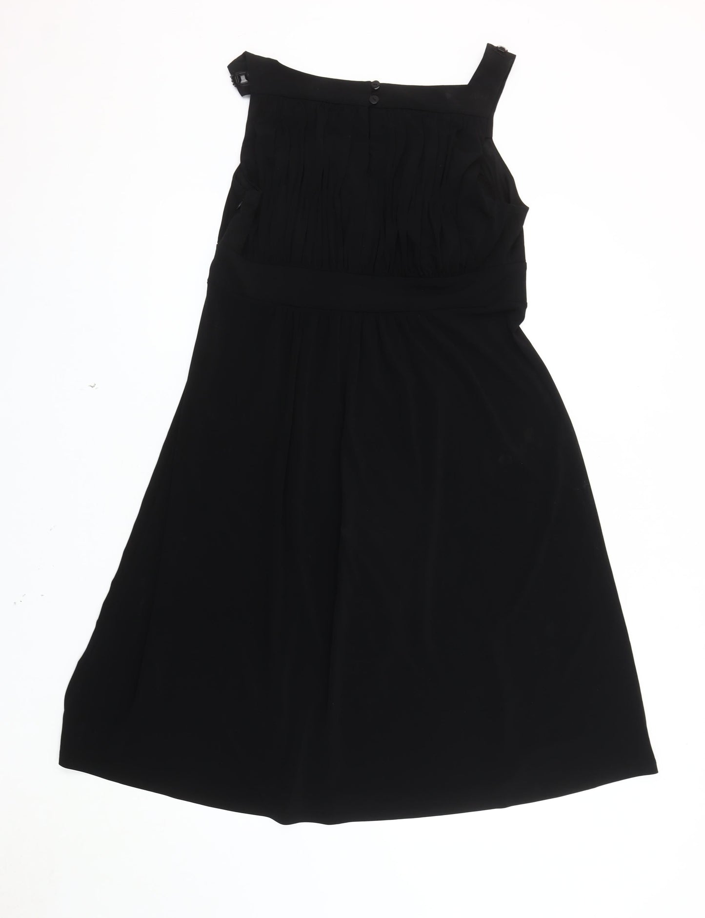 Sangria Women's Black Sleeveless Square Neck Dress - Size 12