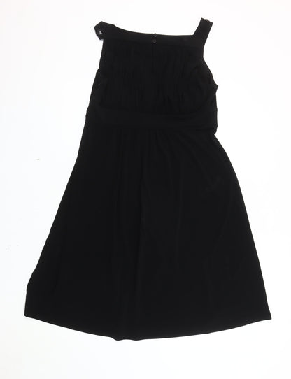 Sangria Women's Black Sleeveless Square Neck Dress - Size 12