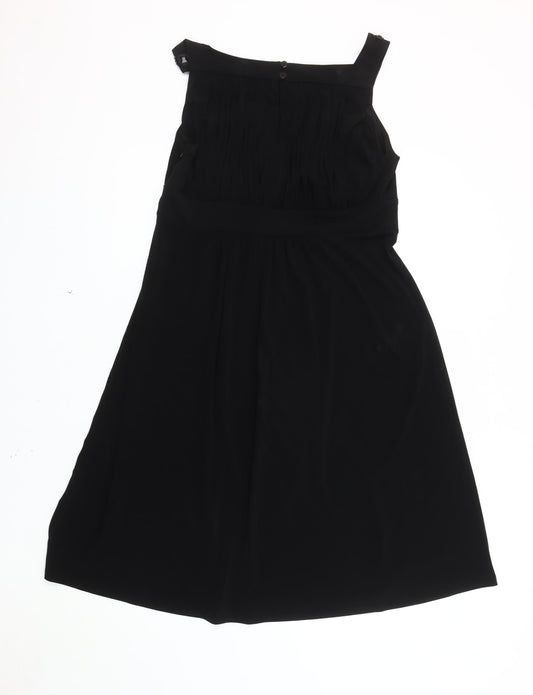 Sangria Women's Black Sleeveless Square Neck Dress - Size 12