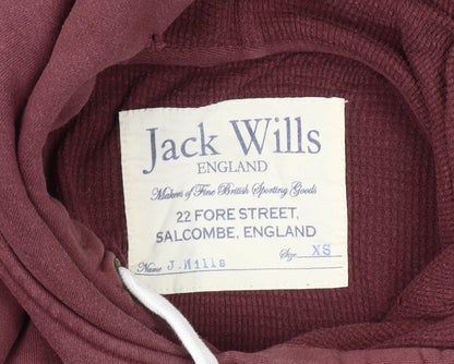 Mens UK Size XS Jack Wills Brown Pullover Hoodie