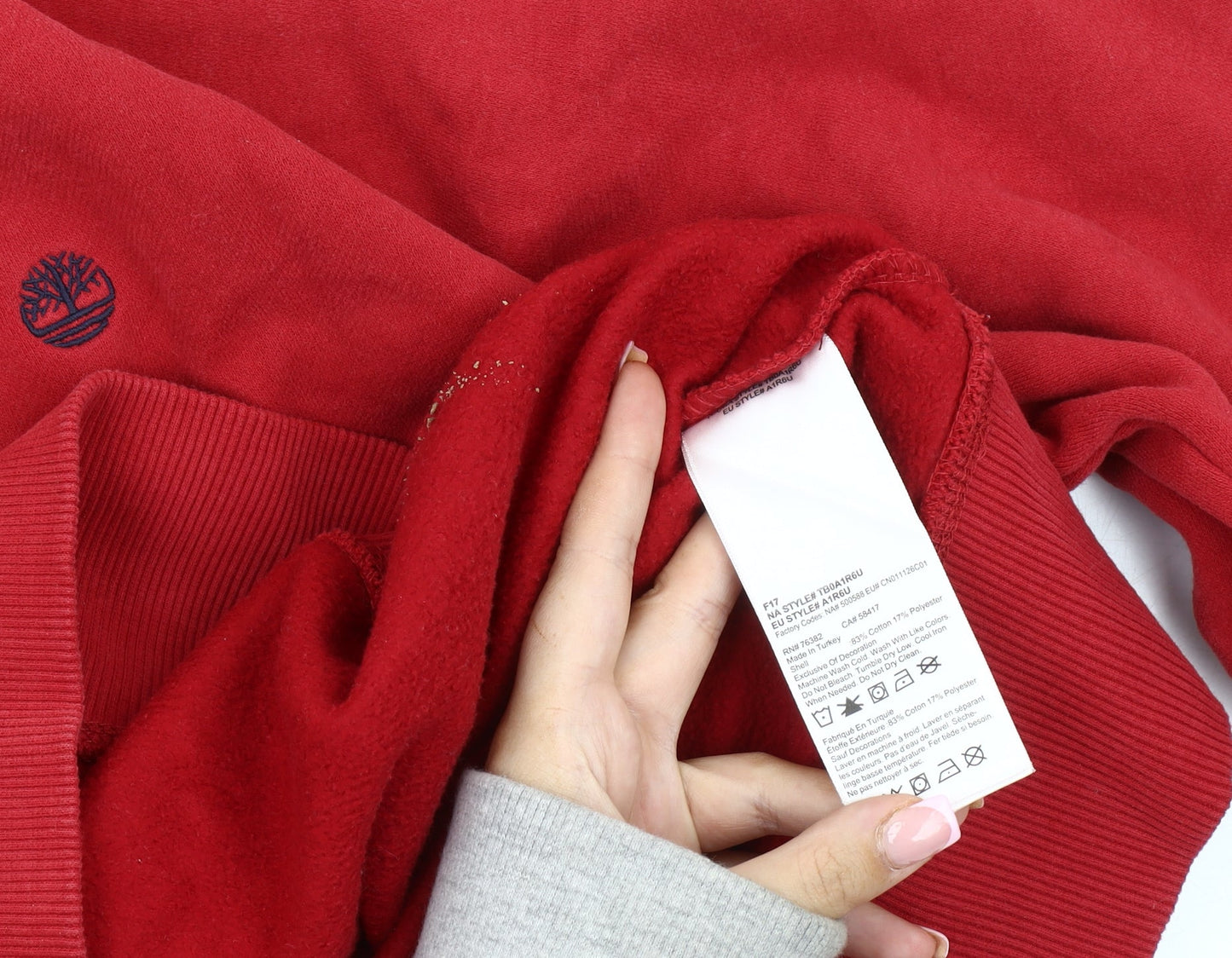 Timberland Men's Red 2XL Crew Neck Sweatshirt