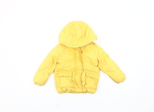 Marks and Spencer Unisex Yellow Puffer Jacket 12-18 Months