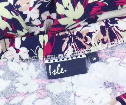 Isle Women's Multicoloured Floral Skirt Size 18