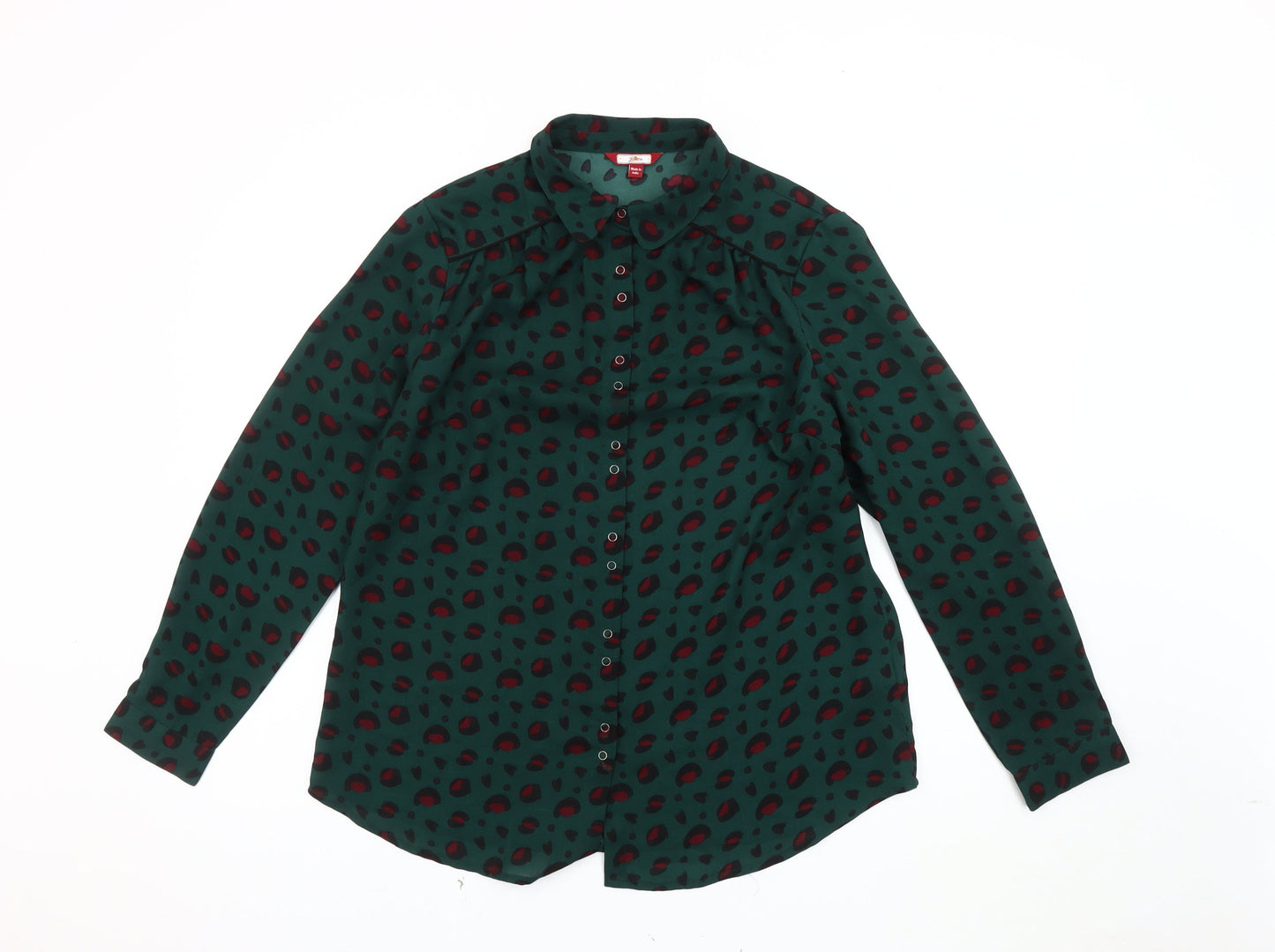 Joe Browns Women's Green Animal Print Blouse Size 14