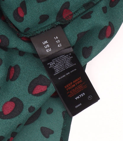 Joe Browns Women's Green Animal Print Blouse Size 14