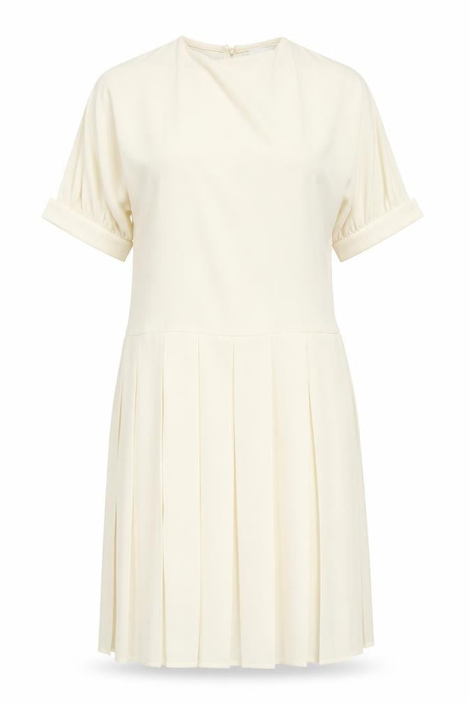 Front view of Wallis Women's Ivory Short Sleeve Dress, size 10
