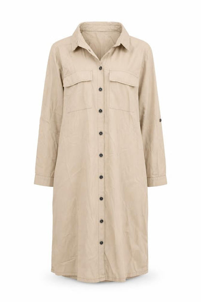 Damart Women's Beige Shirt Dress Size 12