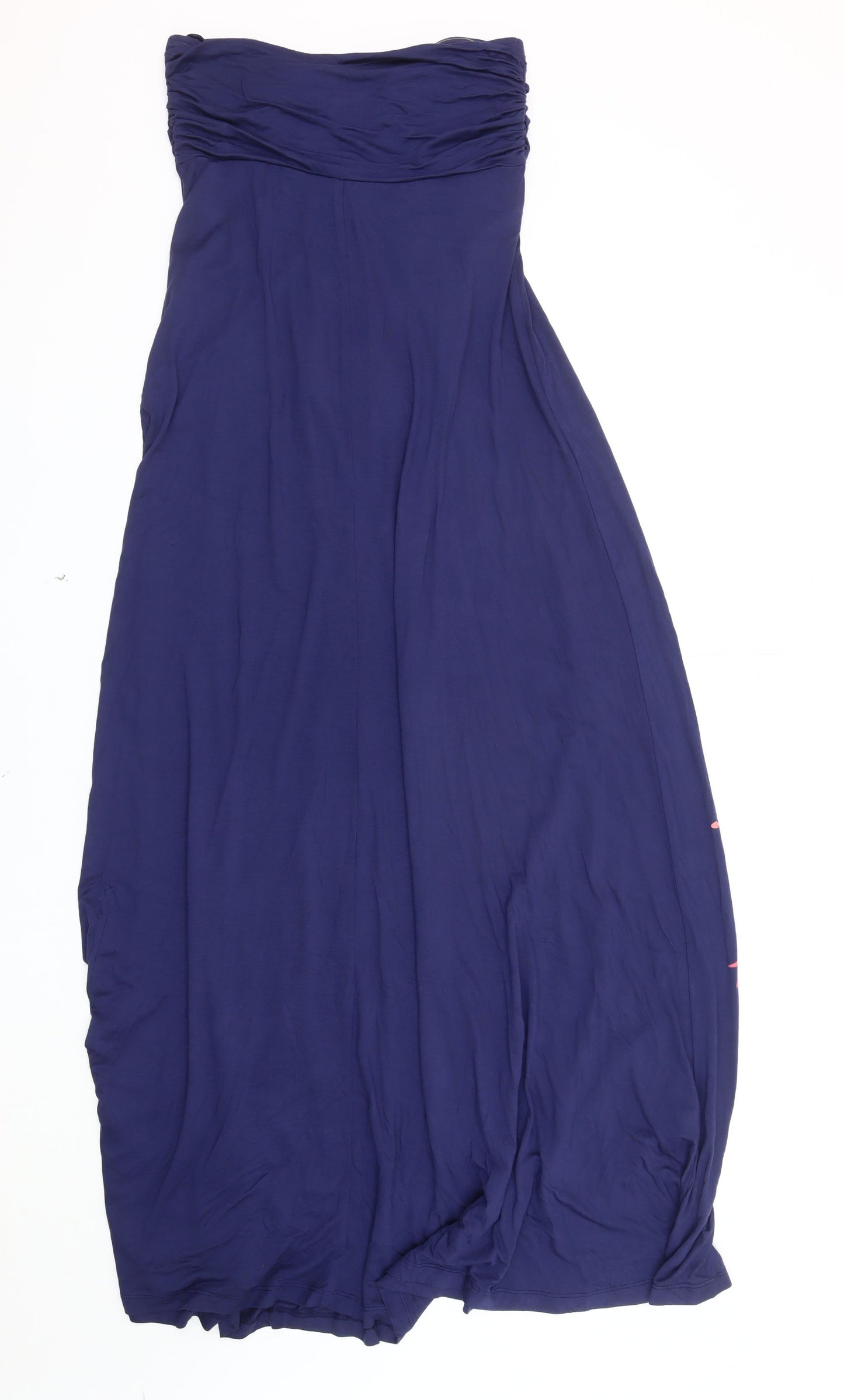 Next Women's Blue Strapless Long Floral Dress Size 12