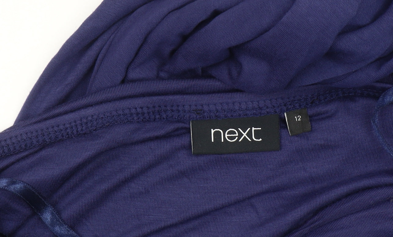 Next Women's Blue Strapless Long Floral Dress Size 12