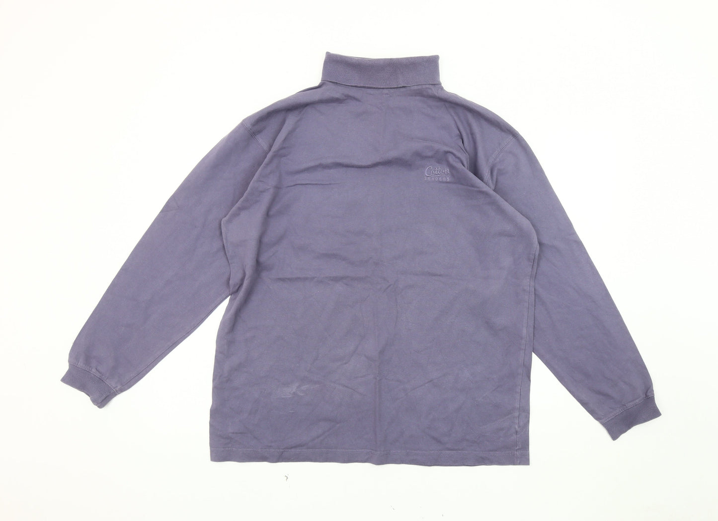 Cotton Traders Grey High Neck Long Sleeve Top, L