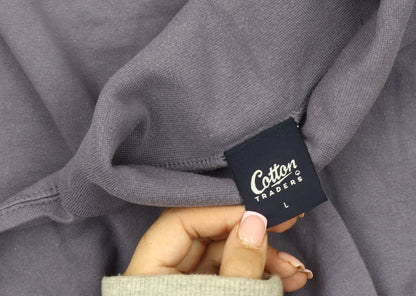 Cotton Traders Grey High Neck Long Sleeve Top, L