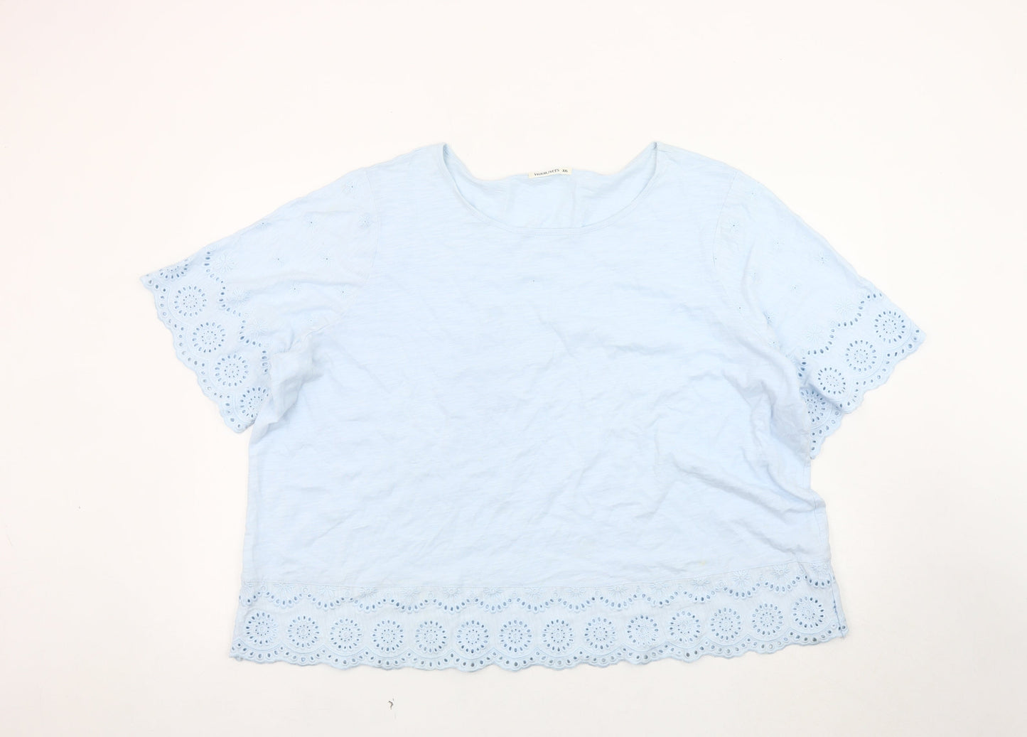 Womens UK Size XL Woolovers Blue Basic T-Shirt