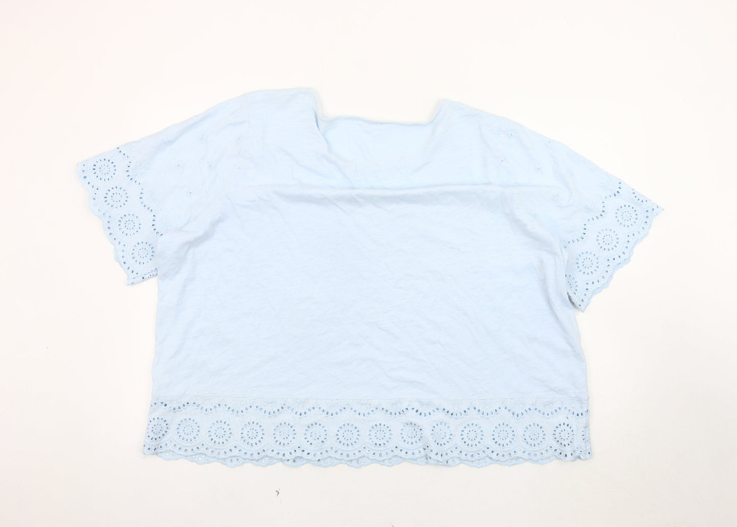 Womens UK Size XL Woolovers Blue Basic T-Shirt
