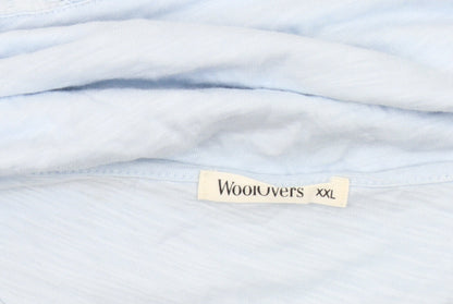 Womens UK Size XL Woolovers Blue Basic T-Shirt