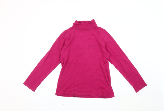 EWM Women's Pink High Neck Long Sleeve Top M