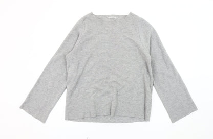 Womens UK Size S Zara Grey Jersey T-Shirt