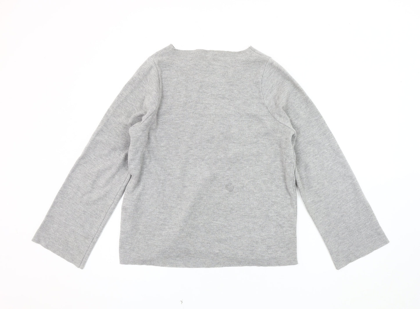 Womens UK Size S Zara Grey Jersey T-Shirt