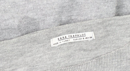Womens UK Size S Zara Grey Jersey T-Shirt