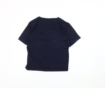 Womens UK Size M Roman Originals Blue Ringer T-Shirt