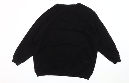 Back view of Disney unisex black pullover sweatshirt m