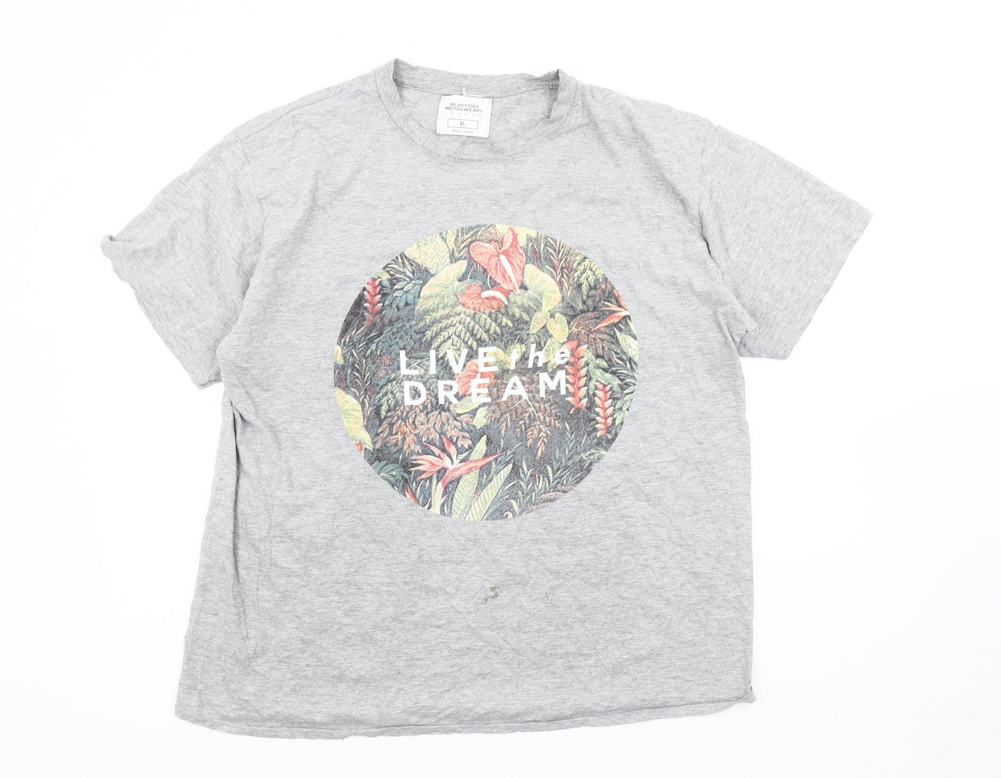 Mens UK Size XL Burton Menswear Grey  T-Shirt