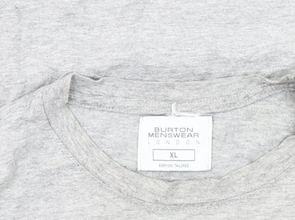 Mens UK Size XL Burton Menswear Grey  T-Shirt