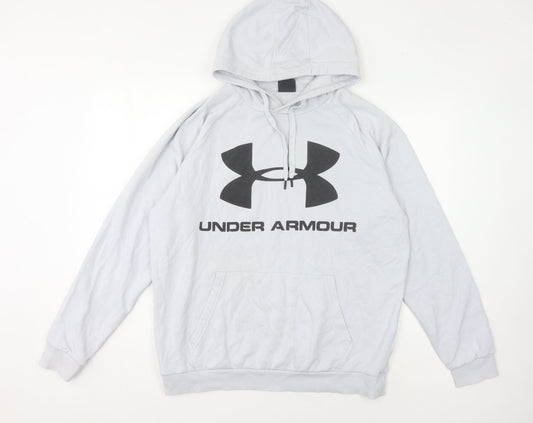Under Armour Men's White Hoodie L Pullover Fleece