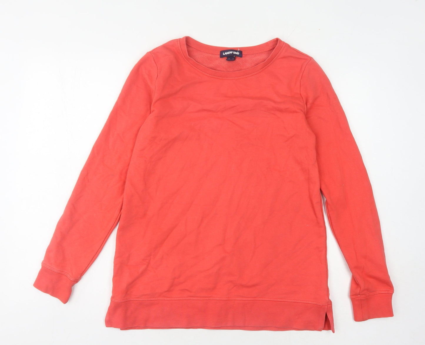 Womens UK Size XS Lands' End Red Pullover Sweatshirt