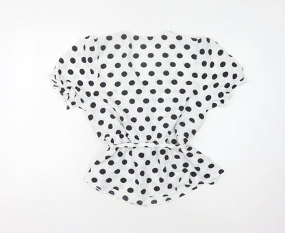 Womens UK Size 14 Marks and Spencer White Wrap Blouse