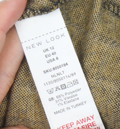 New Look Women's Check Pencil Skirt Size 12