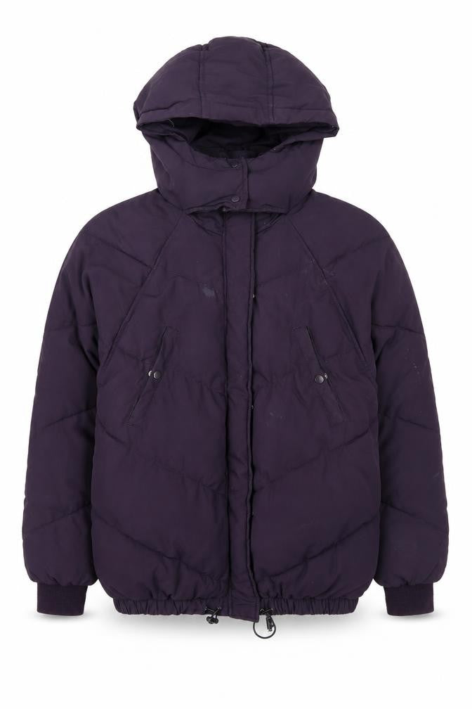 H&M Women's Purple Puffer Jacket, Size 6 - Casual Winter Coat