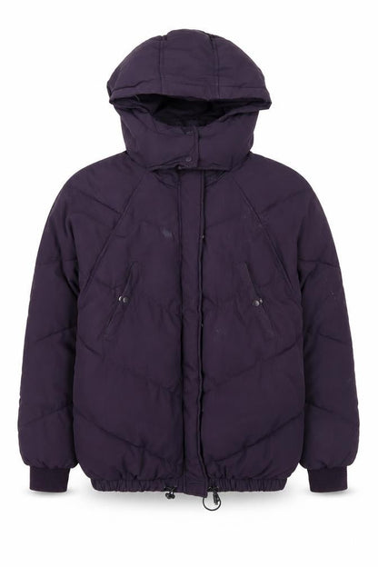 H&M Women's Purple Puffer Jacket, Size 6 - Casual Winter Coat