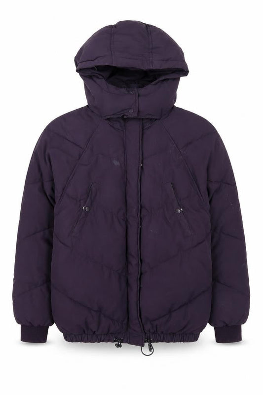 H&M Women's Purple Puffer Jacket, Size 6 - Casual Winter Coat