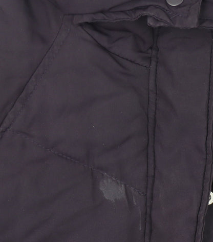 H&M Women's Purple Puffer Jacket, Size 6 - Casual Winter Coat